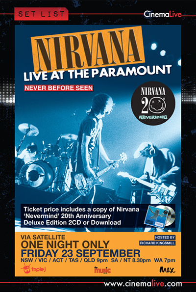 Nirvana Live at the Paramount cover